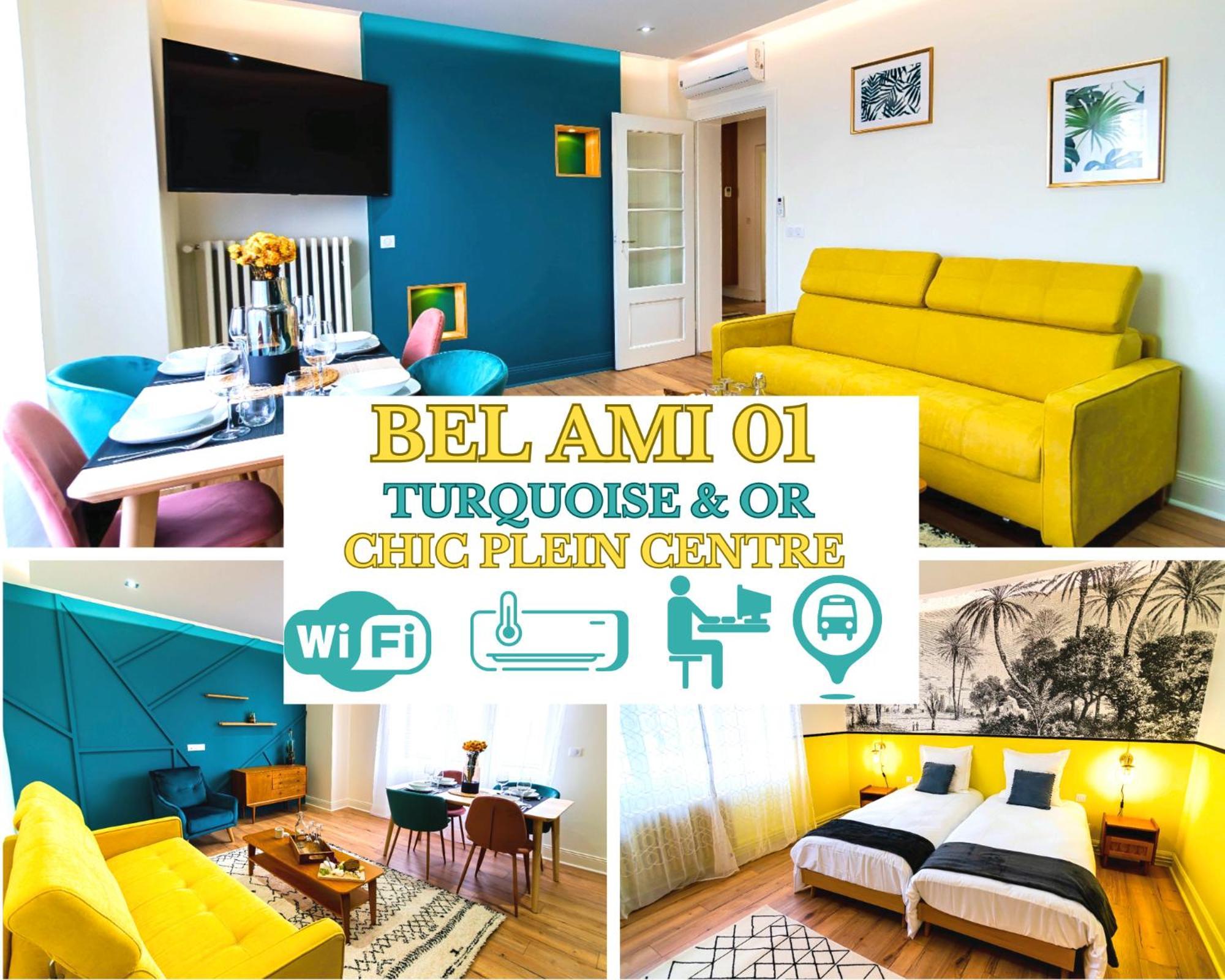 Bel Ami 01 - Turquoise & Or - Moderne Chic - Centre Ville - Acces Jardin - Clim - Wifi - Parking - Localisation Ideale Schiltigheim Exterior foto